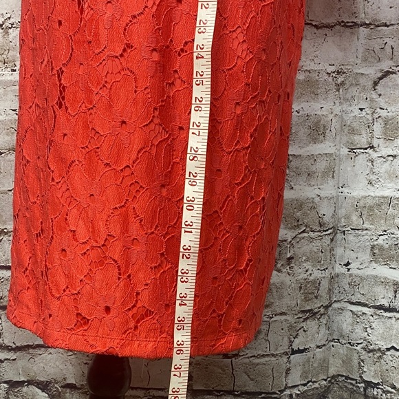 Jessica Howard Red/Orange Lace Shift Dress Women’s 14W - Picture 8 of 13